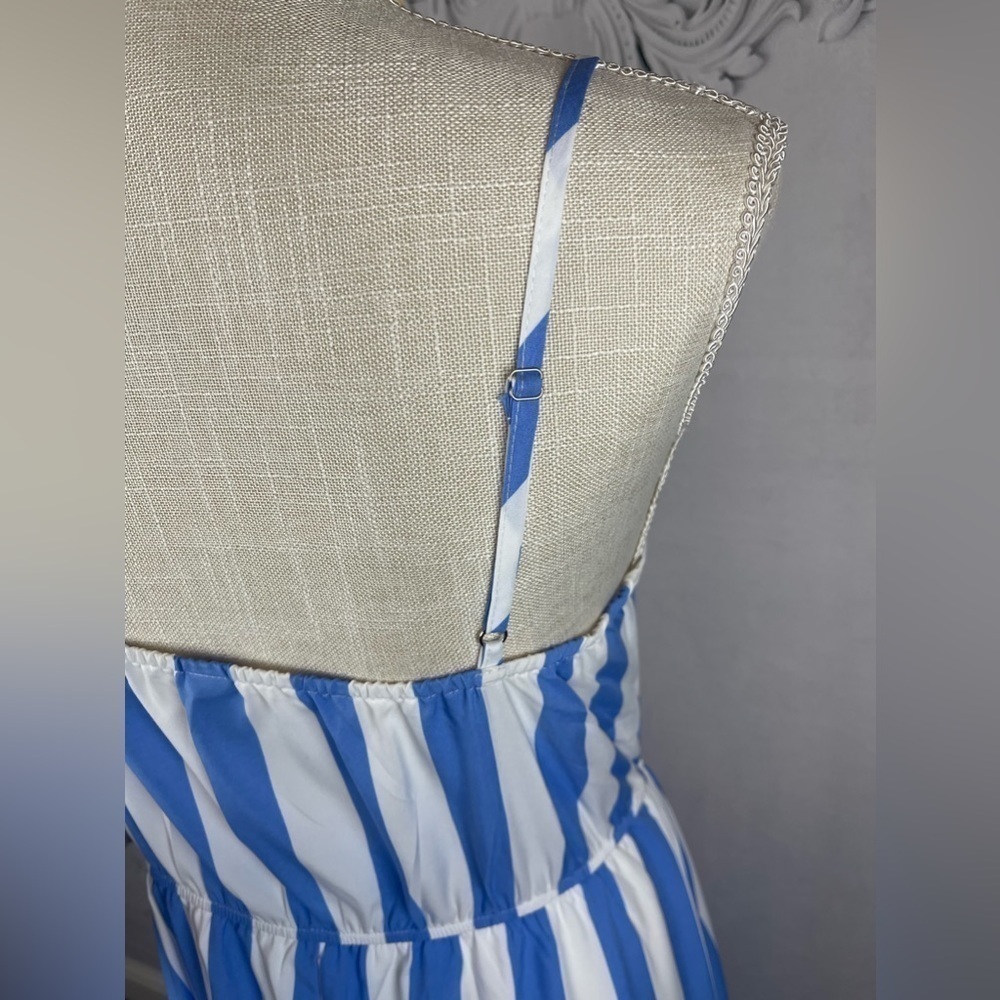 Summer Fun Striped Ruffle Hem Cami Maxi Dress - Picture 8 of 10